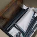 Bar Stools, Set of 2 Bar Chairs, Kitchen Breakfast Bar Stools with Footrest, 25.8" Dining Stools, Rectangular Industrial Bar Chairs, for Dining Room, Kitchen,Rustic Brown BAHR0101Z