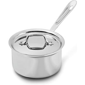 All-Clad D3 Stainless Steel 1.5 Quart Sauce Pan With Lid- Made in the USA- The Original Bonded Professional Cookware- Oven Safe & Induction Compatible