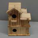 Bird Houses for Outside 10 Hole Bird House Room for 10 Bird Families Large Bird House for Garden/Courtyard/Backyard Decor Finch Bluebird Cardinals Handmade Hummingbird House