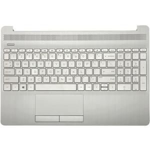 Replacement Upper Case Palmrest for HP 15T-DW 15-DW 15S-DR 15S-DU Series Laptop Backlight Keyboard Assembly Touchpad Top Cover L52022-001 AP2H8000510 Natural Silver