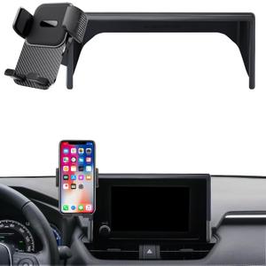 Car Phone Holder for Toyota RAV4 / RAV4 Hybrid 2019-2025 Accessories 7/8 Inch Screen Fixed Clip Cell Phone Mount Hands-Free 360 Degree Rotation