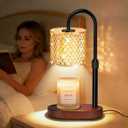 Candle Warmer Lamp with Timer, Wax Melt Warmer with Timer and Dimmer, Adjustable Height Lamp Candle Warmer for Jar Candles, House Warming Gift for Women & Mom, Ideal Christmas Gift (Dark Black)