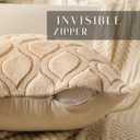 Throw Pillow Covers 18 x 18 Set of 2 Beige Boho Throw Pillows Decorative Soft Plush Faux Fur Soft Cushion Case for Farmhouse Living Room Couch Sofa Home Decors SY010-A18