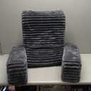 ENITYA 22" XL Back Pillow for Bed Sitting Up, Reading Pillow with Built-in Arms, Soft Back Support Chair, Ideal for Watching TV, Gaming, Nursing, Resting, Post Surgery, Dark Grey (XL(5'3"-5'11"))