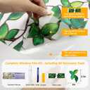 Window Privacy Film Stained Glass Window Film Frosted Window Film Window clings Non-Adhesive Reusable Decorative for Home Removable(Green Frosted, 35.4 X 78.7 in)
