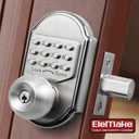 Keyless Entry Door Lock Deadbolt Keypad Mechanical Stainless Steel (Pass Code or Key) 100% Mechanical, No Electronic