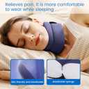 VELPEAU Neck Brace for Neck Pain and Support - Soft Cervical Collar for Sleeping in Bed, Snoozing, Sleeping Upright, Anti-Snoring, Sleep Apnea for Women & Men (Blue, Comfort Version, Medium: 11.5-14"/3)