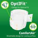 FitRight Adult Diapers, Extra+ Heavy Absorbency, M (Waist Size 32in-44in), 80 Count, OptiFit Incontinence Briefs for Men and Women, Disposable, Moisture-Wicking, Leak Protection,