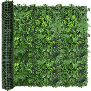 Artificial Green Boxwood Grass Wall Panels: 60"x120" 50SQFT UV Protected Ivy Privacy Hedge Fence Screen for Chain Link Fences Indoor,Outdoor Patio Balcony & Garden