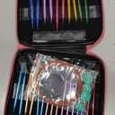 Weabetfu 60pcs Interchangeable Circular Knitting Needles Set with Case 13 Pairs of Aluminum Circular Knitting Needle for Handmade DIY Knitting with Knitting Accessories,(2.75mm-10mm)