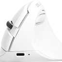 DeLUX Wireless Vertical Mouse, Small Silent Ergonomic Mouse with BT 5.2 and USB Receiver, 6 Buttons and 4000 DPI, Rechargeable Mouse for Carpal Tunnel (M618mini-White)