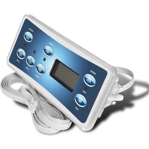 53189-01 Topside Control Panel Compatible with Balboa VS Serial Model VS510SZ and VS520SZ Spa Control System, 7 Buttons, 7-feet Cord with Phone Jack Connector