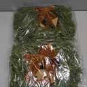 Dingion 8 Pcs 9.8" Small Christmas Cabinets Wreaths Mini Wreaths for Kitchen Window Chair Backs with Ribbon Bell Artificial Greenery for Farmhouse Holiday Decoration(Velvet,Classic,Brown)