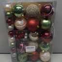 42 Pcs Christmas Ball Ornaments Set Burgundy Army Green Champagne Shatterproof Christmas Tree Decorations Glittering Decorative Hanging Ornament Bulk for Xmas Tree Wreath and Holiday Party Decor