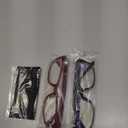 Gaoye 0.5 2-Pack of Reading Glasses - Blue-Light Filter, UV Protection - Readers with Rectangle Frames (Black + Red)