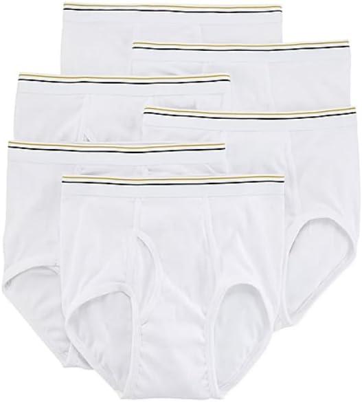 Stafford 6 Pack 100% Cotton Full-Cut Briefs White (32) Size L