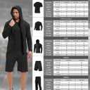 5Pcs Men Compression Workout Set Compression Pants Shirt and Jacket (Black, XL)