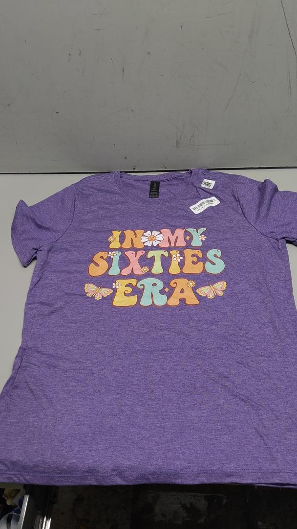 In My Sixties 60s Era Groovy 60th Birthday 60 Years Old T-Shirt Size M Purple