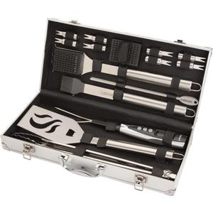 Cuisinart Deluxe Grill Tool Set, 20-Piece Grill Set, BBQ Accessories with Aluminum Case, Stainless Steel Grilling Accessories, BBQ tools, Grilling Gifts for Men, Fathers Day Gifts for Dad Husband