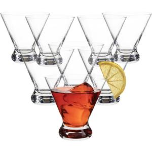 UMEIED Martini Glasses Set of 8, 8 Oz Stemless Martini Cocktail Glasses for Margarita, Manhattan, Cosmopolitan, Home Bar, Evening Parties, Birthdays, Housewarming Gift
