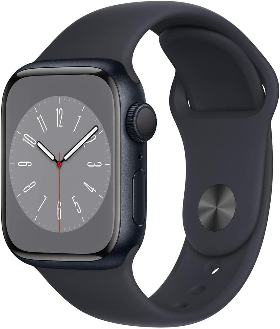 Apple Watch Series 8 [GPS, 41mm] - Midnight Aluminum Case with Midnight Sport Band, M/L