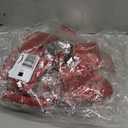 Whaline 4pcs Christmas Bow 9.8 x 11.8in Red Wreaths Bows Christmas Tree Bow Glitter Sequin Xmas Decorative Bows for Home Ornament Decoration Party