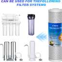 1 Micron 2.5" x 10" Whole House CTO Carbon Sediment Water Filter Cartridge Compatible with DuPont WFPFC8002, WFPFC9001, SCWH-5, WHCF-WHWC, FXWTC, CBC-10, RO Unit, Pack of 4