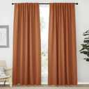 NICETOWN Halloween Blackout Curtains 84 inches Long for Living Room, Rod Pocket & Back Tab Window Curtains, Eatra Long Drape Panels for Office (Burnt Orange, 70" W x 84" L per Panel, 2 PCs)