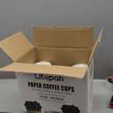 Lamosi 16 oz Coffee Cups 50 Pack, Disposable Coffee To Go Cups with Lids, Stir Sticks and Sleeves, 16 oz Black Hot Paper Cup for Home, Travel, Office