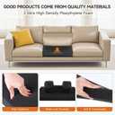 Langierspur 22"x22" Couch Cushion Support 40D, Couch Supports for Sagging Cushions, High Density Foam Couch, Sofa Cushion Support for Sagging Seat, Black (3PCS)