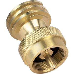 GASPRO 1lb Propane Tank Adapter, 20lb to 1lb Converter, Hook Up Small Propane Tanks When 20lb Ran Out, Solid Brass