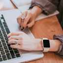 4 x Patented Sport Silicone Band Compatible with Apple Watch Bands 40mm 38mm 41mm 42mm 44mm 45mm 46mm 49mm Women Men, Soft Waterproof Sport Strap for iWatch Bands Series 11 10 9 8 7 6 5 4 3 2 1 SE Ultra (Starlight)