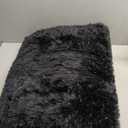 KNZE Super Soft Area Rugs for Living Room 5x7 Black, Fluffy Furry Shaggy Fuzzy Area Rug, Upgrade Anti-Skid Rectangular, High Pile Soft Throw Rug for Bedroom and Kids Room, Home Decor Aesthetic