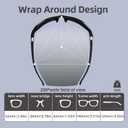 Sport Bifocal Reading Sunglasses for Men, Wrap Around Sunglasses with Bifocals, UV400 Sunglass Readers for Men (Blue/Black)