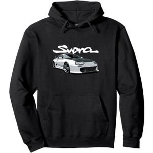 JDM MkIV Supra 2JZ Street Racing Drag Drift Pullover Hoodie, Black