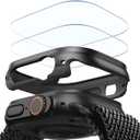 ESR for Apple Watch Ultra 3 /Ultra 2 /Ultra Case with Screen Protector 49mm (2025) Military Grade Protection, Aluminum Alloy Case with 2 Pack Armorite Glass Protector Set, Stay Original, Black