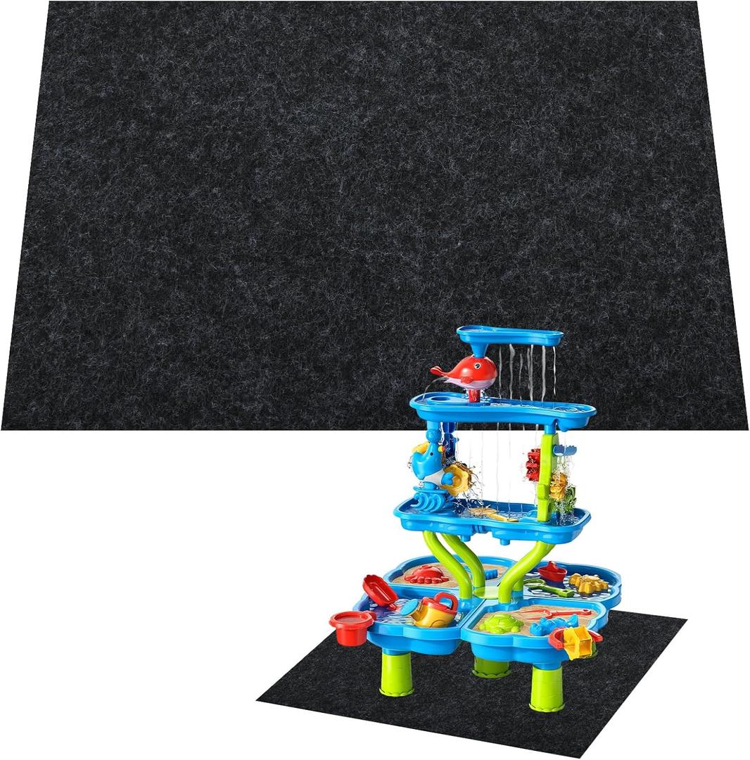5 x CIEOVO Water Table Mats, Non Slip Backing Outdoor Splash and Play Activity Pad Rug Waterproof Water Play Table Mat for Summer Beach Backyard Fun Water Play