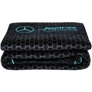 Mercedes AMG Petronas F1 Fleece Blanket Official Formula 1 Merchandise, Stealth Mesh Design Black Throw, Ultra Soft Lightweight Blanket for Sofa Travel & Fans, 40x59 in