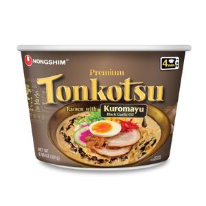 Nongshim Tonkotsu Ramen with Kuromayu Noodle Big Bowl, 3.56 Ounce (Pack Of 6)(BB: May 29, 2026)