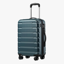Coolife Luggage Suitcase Carry-on Spinner TSA Lock USB Port Expandable (only 28’’) Lightweight Hardside Luggage (Teal Blue, S(20in_carry on))