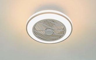 Ceiling Fans with Lights, 20" Caged Modern Flush Mount Ceiling Fan with LED Light, Housing Finish White, RGB Back Light