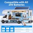 GIANDEL 4000 Watt 24 V Pure Sine Wave Power Inverter 7000Watt Surge,UL458 Listed GFCI Outlets,Inverter 24V DC to 120V AC,FCC Approved,Remote with Battery Level for RVs Campers Off Grid Solar Setup