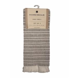 Homewear Embroidered Hand Towels, 2 Pc