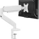 MOUNTUP Single Monitor Desk Mount, Adjustable Gas Spring Monitor Arm Support Max 32 Inch Screen, Computer Monitors Stand with Clamp/Grommet Mounting Base, VESA Mounts Fit 4.4-17.6lbs Computer