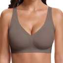 Avidlove Womens No Underwire Bras Full Coverage Wireless Bra Seamless Mesh Push Up Bralette Comfortable (X-Large, Grey)
