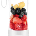 B Well Portable Rechargeable Personal Blender, White, Touch Control, USB Charging 13 Oz