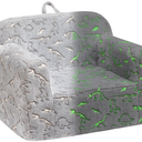 ALIMORDEN Kids UltraSoft Snuggle Foam Filled Chair, GlowinTheDark Dinosaurs Fossil Pattern Toddler Cuddly Sherpa Reading Couch for Boys and Girls