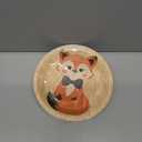 50 Pcs Fox Face Paper Dessert Plates Fox Theme 7" Plates Jungle Animal Party Decorations