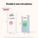 Dream On Me Snuggles Extra Firm Dual-Sided Baby Crib Mattress with Breathable Fabric, Water & Odor Resistant, GREENGUARD Gold Certified, Fits Mini & Portable Cribs (38x 24x 3) - Blue Mist
