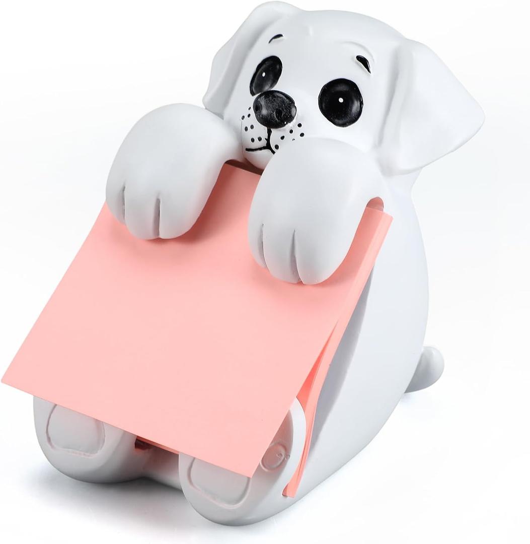 Chunful 3pcs Pop-up Note Dispenser Set Include Resign Dog Note Dispenser, 2 Pcs 3 x 3 Sticky for Office Desk Accessories